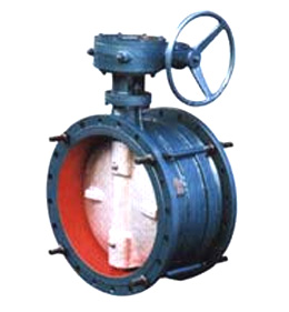 Flange type flexible butterfly valve of the worm gear transmission