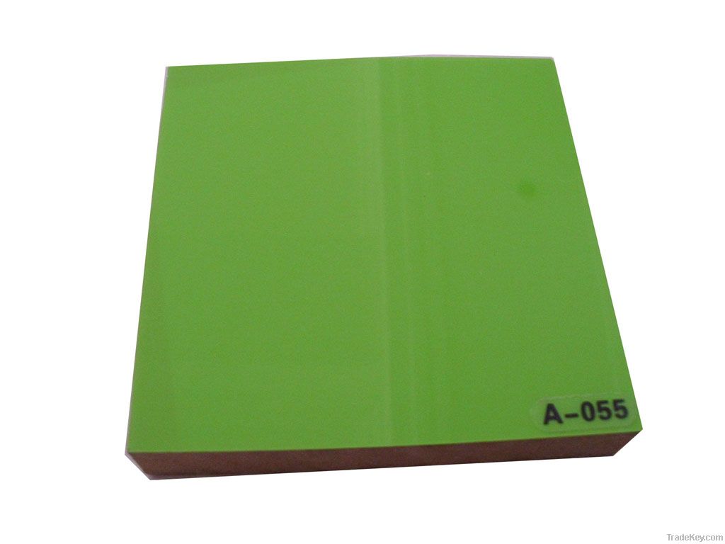 green high glossy uv painted MDF board for kitchen cabinet