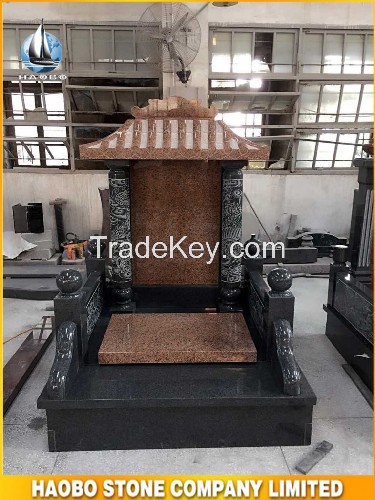 Haobo Stone Chinese Monument with Line Engraving in Granite