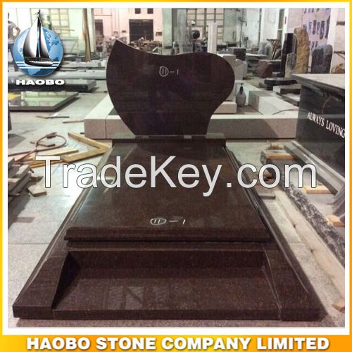 Haobo Stone Full Covers Memorials Cat's Eye Granite Kerbes Memorials