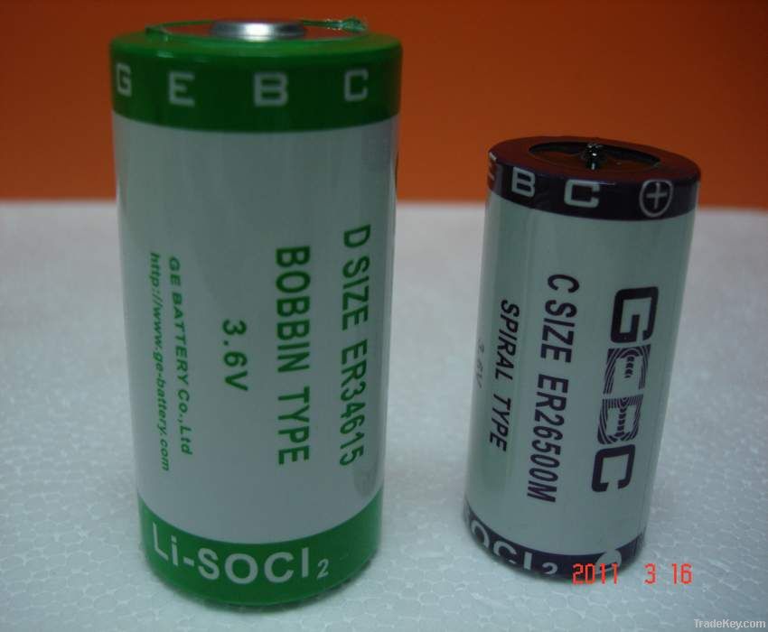 ER26500M LSH14 C 3.6V BATTERY 1500mA (max pulse) GEBC LiSOC12