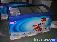 339L Curved glass door freezer
