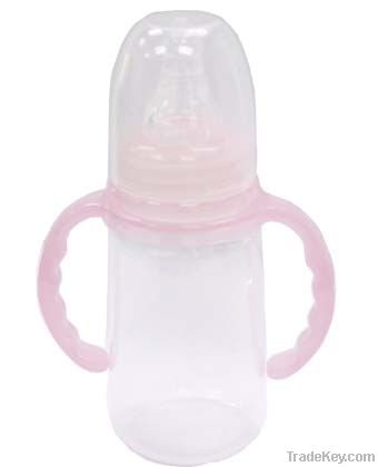 Straight Standard PP Feeding Bottle 120ML, No Straw, With Handle