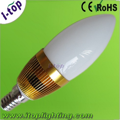 high power E14 3w  led candle bulb