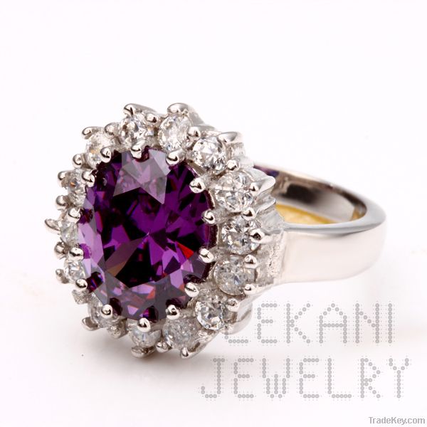 18K gold plated Swaroski Crystal ring, Kate Middleton ring