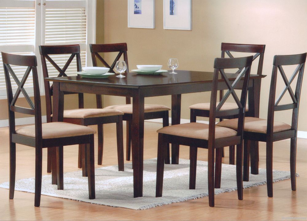 Fix Top Dining Set with X- Back Chair