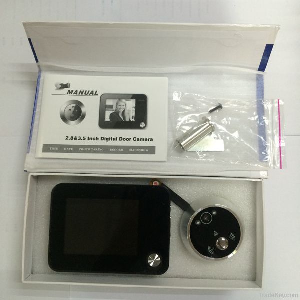 3.5inch digital door viewer with night vision and door bell