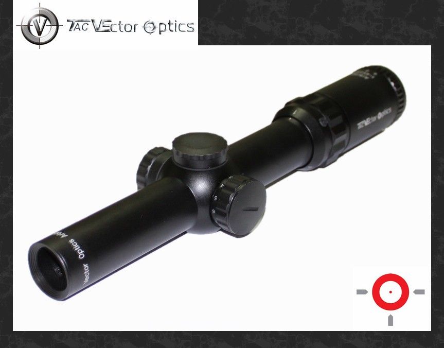 Vector Optics 1-4x24 IR Compact Hunting Rifle Scope Long Eye Relief