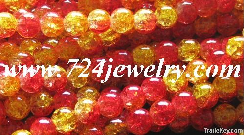 New Fashion 10MM Crack Crystal Round Beads, 100 Strands/Lot