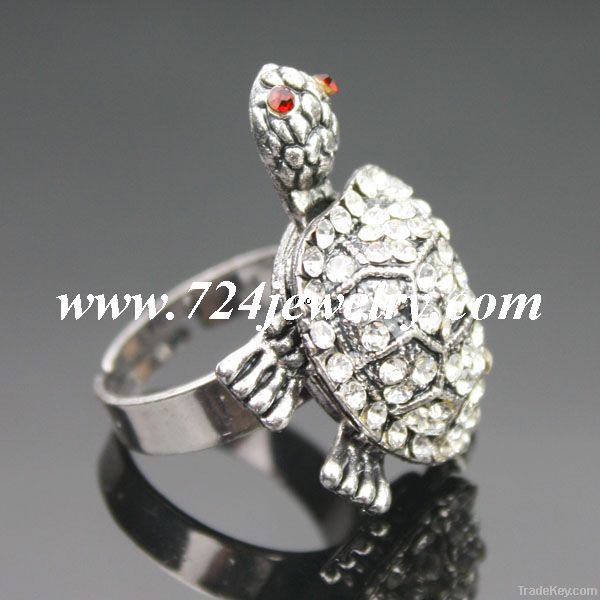 Newest Hot Rhinestone Rings Fashion Animal Jewelry, 50 Pcs/Lot