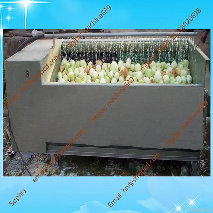 Potato washing and peeling machine/onion cleaning machine