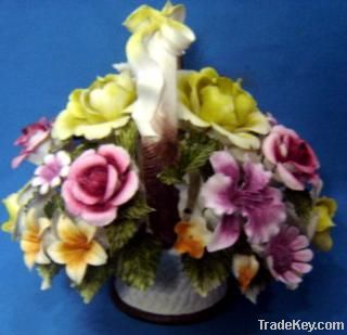 Porcelain flower basket