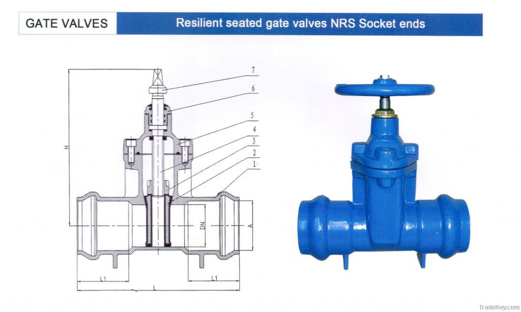 GATE VALVES Resilient seated gate valves NRS stocket ends