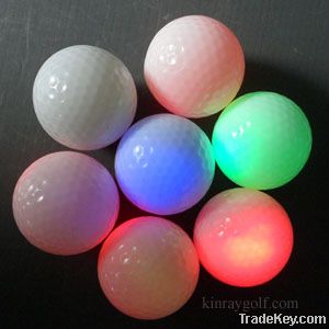 Flashing golf ball