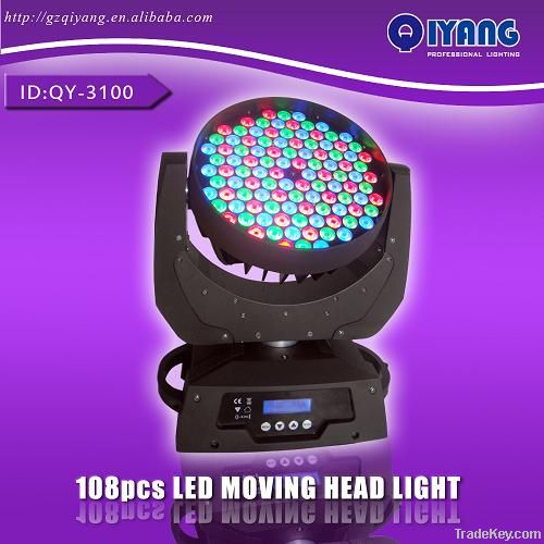 QIYANG 108pcs 3w rgb led moving head light