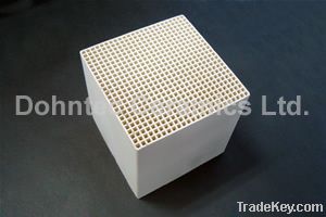 Honeycomb ceramic cordierite for RTO/VOC