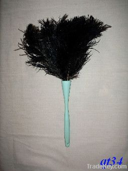 black ostrich hair duster