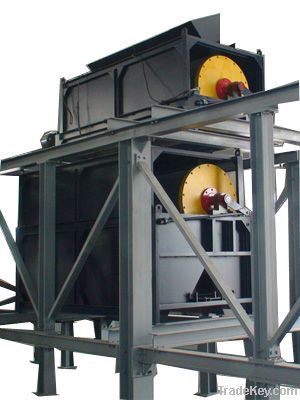 Dry permanent drum magnetic separator for powder ore