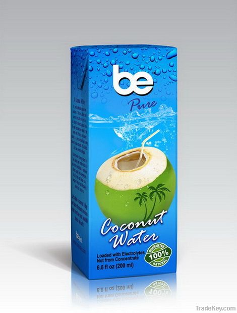 BE pure 100% Coconut Water - 200 ml. UHT