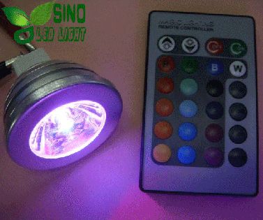 RGB remote control dimmable LED spotlight