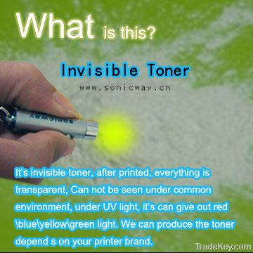 UV Fluorescent Invisible Security toner powder