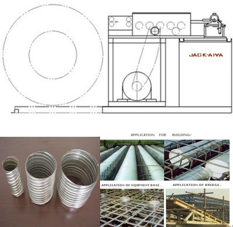 Spiral Corruated Post-Tension Tube/Pipe Making Machine