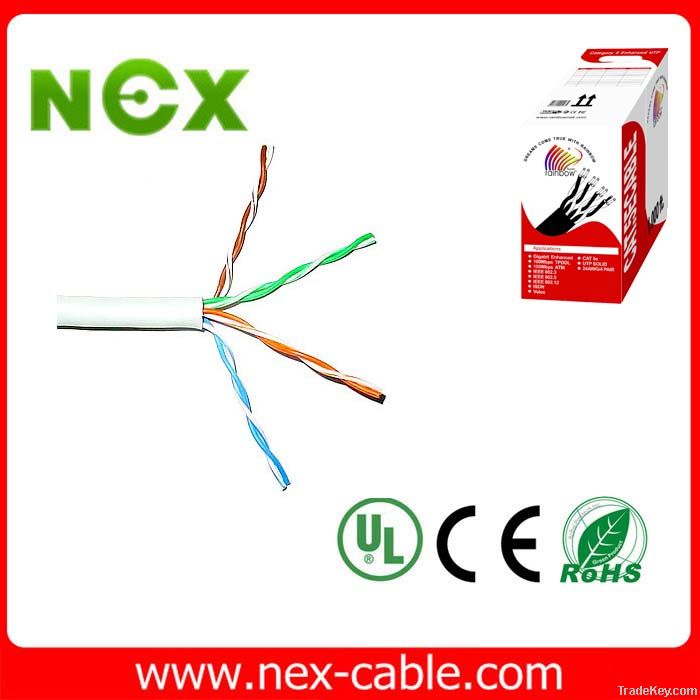 High quality and Fast speed, Solid 1000ft Unshilded cat5e communication