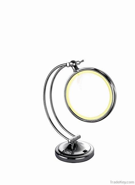Tabletop LED magnifying mirror