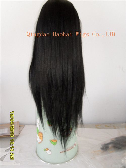 Best sale full lace wig-18     -100% human hair-virgin 1b# color-natural s