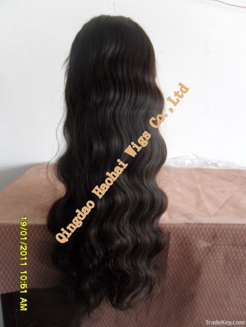BEST SALE-100%human hair-full lace wig-full handtied