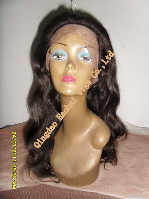 BEST SALE-100%human hair-full lace wig-full handtied-body wave