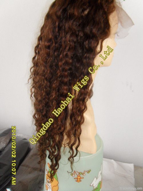 Full lace wigs, 100% human hair, deep curl, Top quality, No shedding