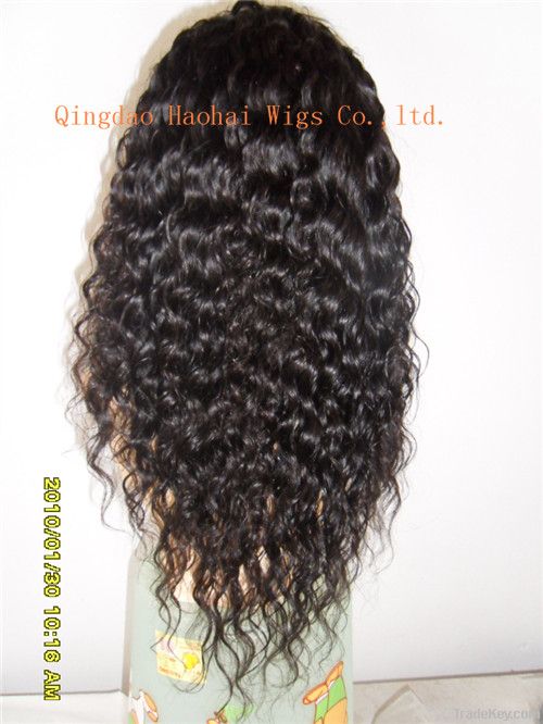 Hot sale-lace front wig-100% human hair-deep wave