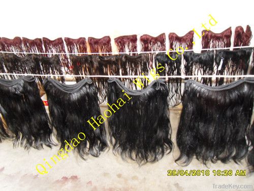 100%human hair, hair weaving, weft hair, high quality,