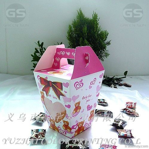 Newly design elegant paper wedding candy box