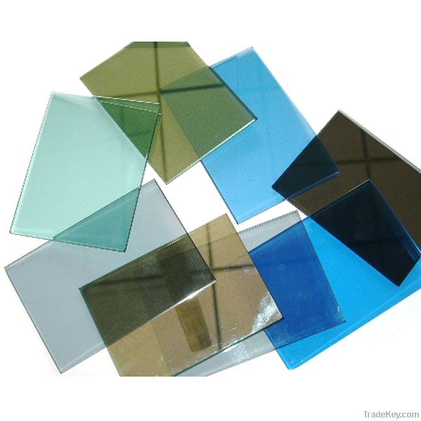 Tinted float glass, Reflective glass