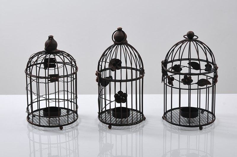 Bird Cage Metal Candle Holder (EN21005)
