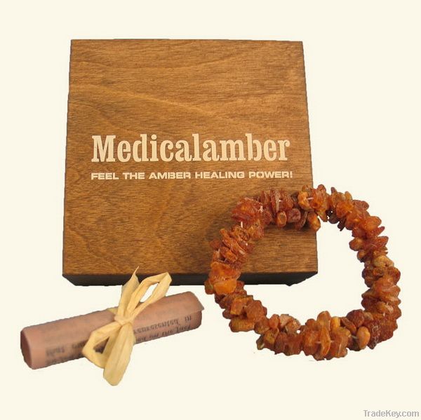 Raw Baltic Amber Bracelet - triple