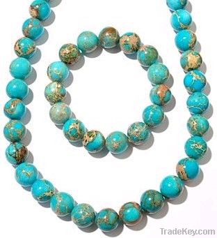 fashion imperial stone jewelry necklace and bracelet