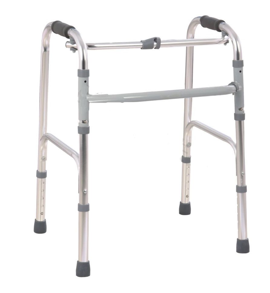 Walking Aids with 6 Levels in Height Adjustment, Folding, Oxidized Surface