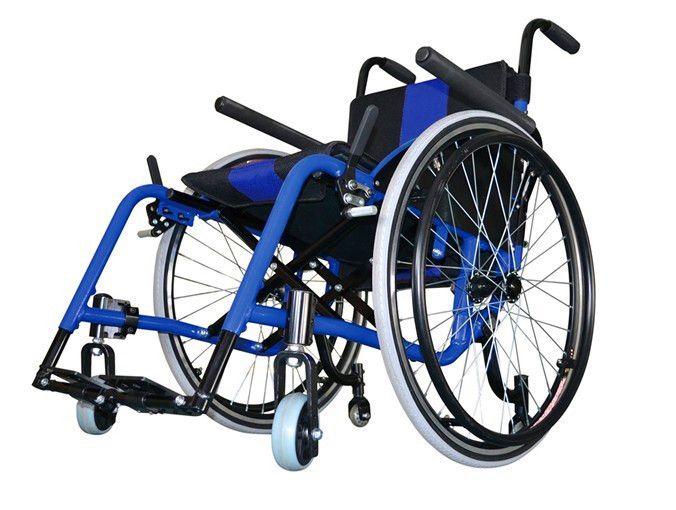 Sports Wheelchair with Detachable Backrest, Foldable, Easy to Carry