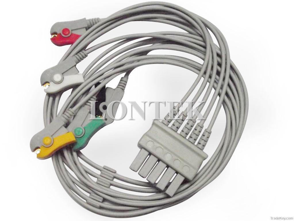 ECG Lead Wire set for Patient Monitor, IEC, 5-Ld