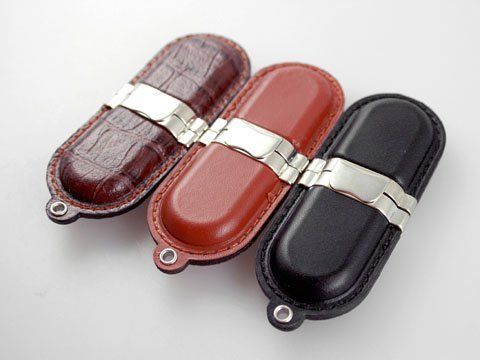 Free Shipping, 1GB/2GB/4GB/8GB/16GB Leather USB Flash Drive