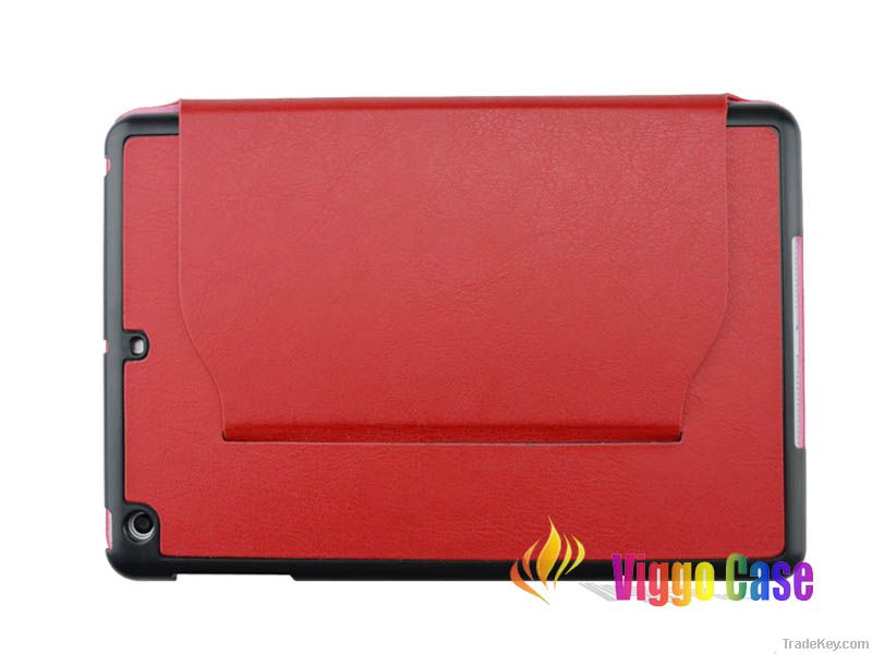 Light and thin stand case with PC shell for ipad mini