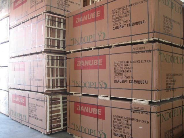 Commercial plywood with 'Indoply' brand
