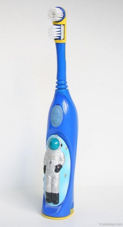 3D cartoon figure electric toothbrush with dual head