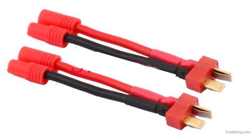 T-plug female Deans to 3.5mm banana plug connection cable transfer plu