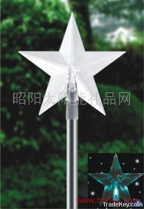 The solar lamp with litter star edge of insert plane