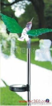 The solar lamp with optical fiber hummingbird edge