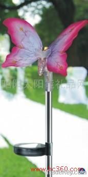 The new type solar lamp with optical fiber butterfly edge